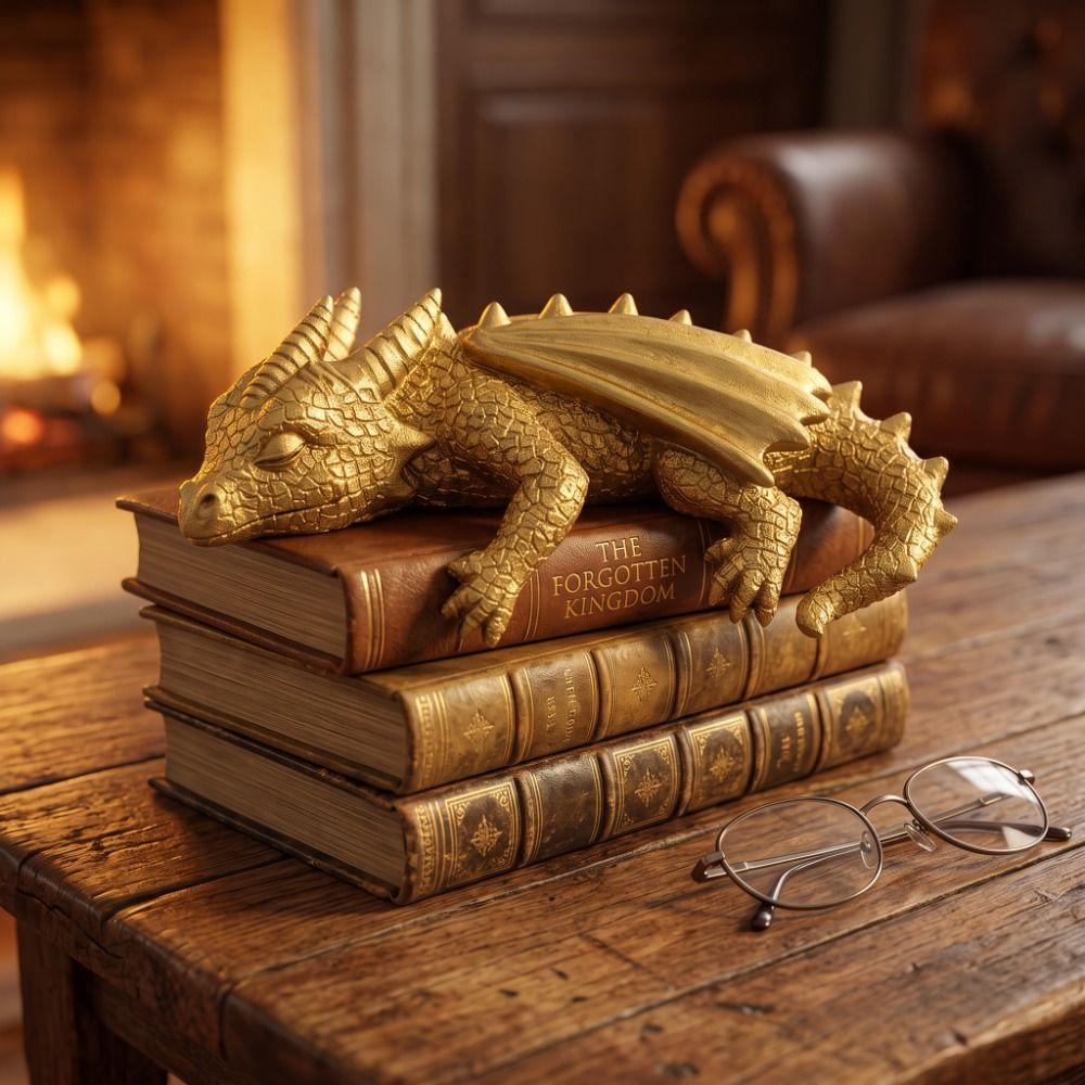 Resin Dragon Sculpture Decoration Bookshelf Ornaments Decorative Desktop Ornament Home Decor