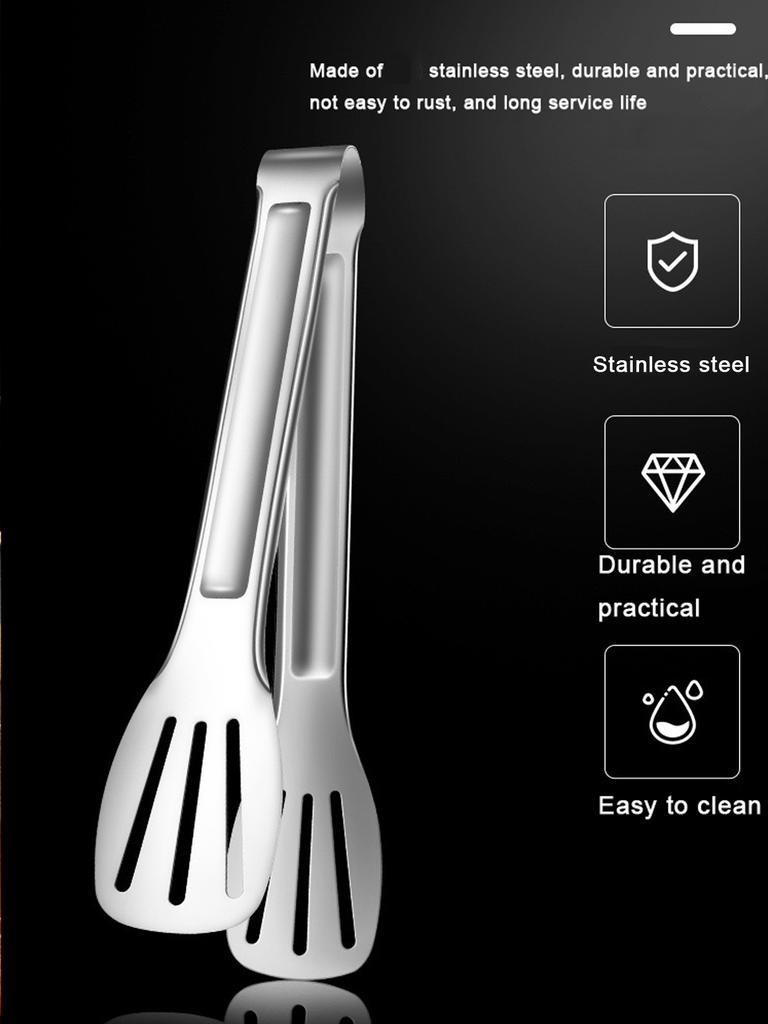 Stainless Steel Food Tongs Barbecue Tongs Meat Salad Steak Food Serving Clip Tweezers Long BBQ Cooking Tongs Kitchen Utensils