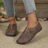 Stylish Round Toe Buckle Shoes - Soft Sole, Solid Color, Casual, Comfortable Single Shoes for Women - Perfect fo… More