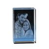 LED Heart-Shaped 3D Crystal Photo Engraving - DIY Laser Engraved White Crystal
