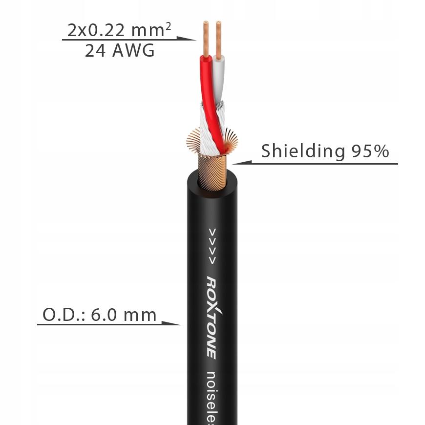 Roxtone SMXJ210L3 SMART - Microphone cable (3m)