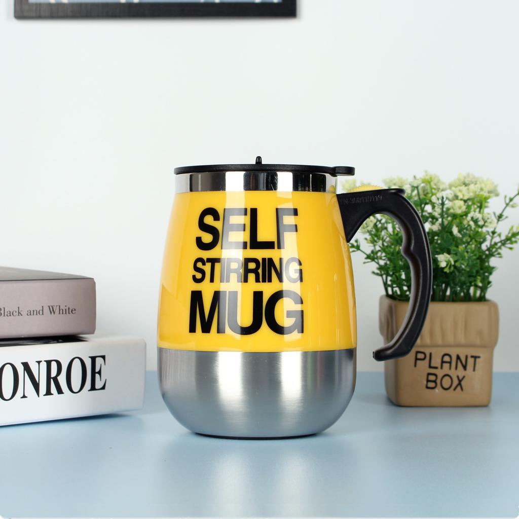 500ML Self Stirring Mug Stainless Steel Mix Coffee Tea Cup with Lid Automatic Electric Lazy Coffee Milk Mixing Auto Stirring Mug