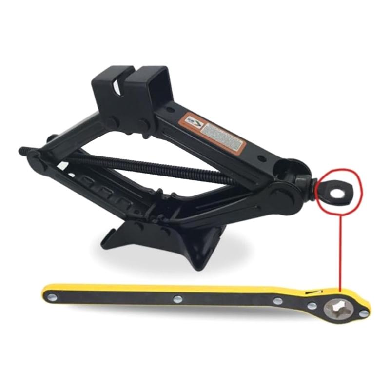 Universal Car Jacks Lug Wrench 360DegreeSwivel Tire Wheel Jacks Ratchet Wrench Easy Fix for Your Vehicles Wheels