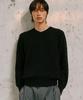 KNITTED Shaggy Dog 100% Wool V-Neck Knit Black