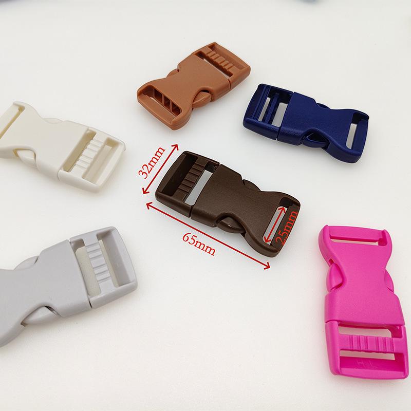 25mm Colored Plastic Buckle for Backpack, Luggage, and Webbing - Unisex Safety Connector