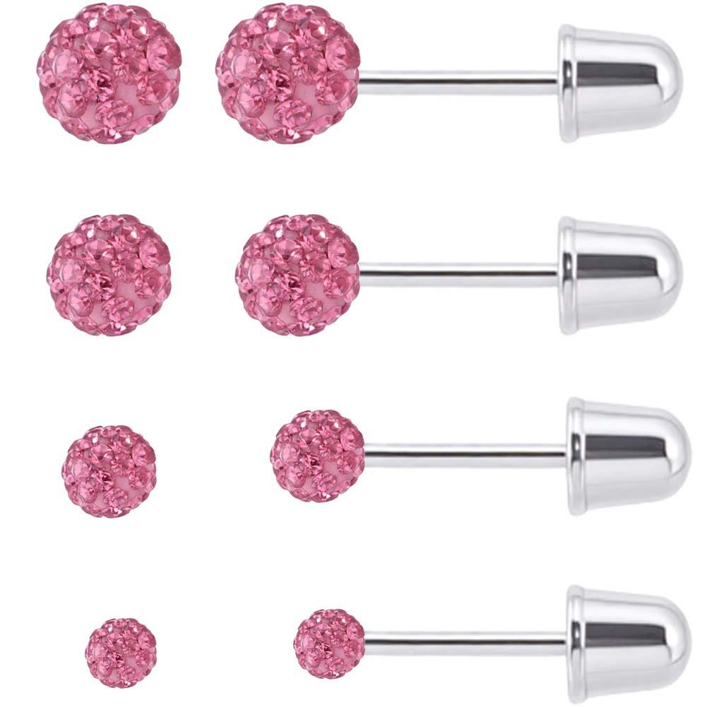 Popular 6-Pair Bullet Ball Stud Earring Set for Women - Piercing Jewelry In Stock
