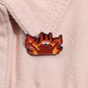 Flame Red Frog Enamel Pins Cartoon Movie Angry Animal Lapel Brooch Creative Backpack Clothing Badges Jewelry For Students Kids
