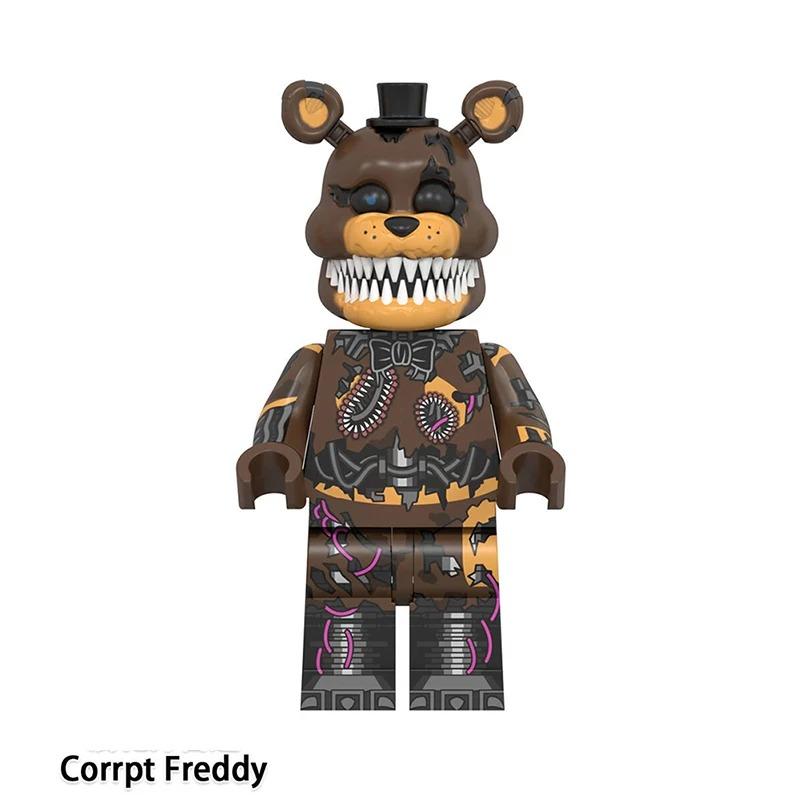 NUEVO Juego FNAF Nights Figura Mini Figuras Bloques de Construcción Esqueleto Juguetes de Terror regalo juguetes para niños molde rey