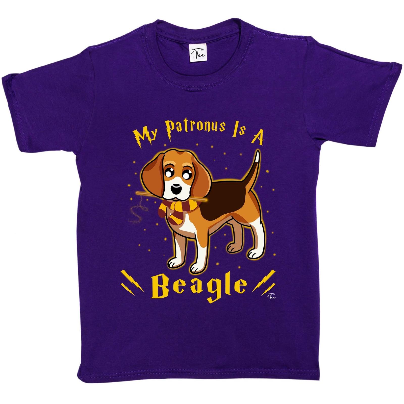1Tee Kids Girls My Patronus Is A Beagle Dog T-Shirt XXL