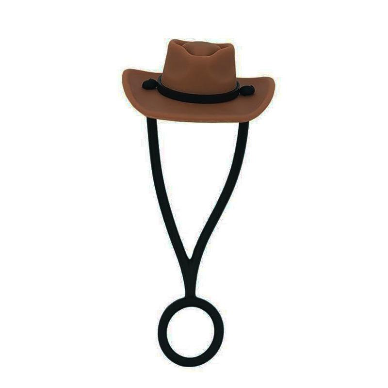 Silicone Cowboy Hat Straw Cap Cute Hat Shape Straw Topper Reusable Straw Tip Protector Cap Mug Accessory Gift Straws Cap