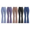Women High Waisted Flaring Leggings Tummy Control Hip Lifting Yoga Pants Stretch No Front Seam Bell Bottoms Workout Trousers
