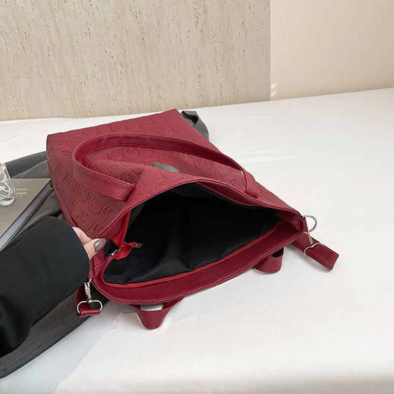 Bolso de Hombro de Gran Capacidad Bolso Tote Vintage de Calavera de Halloween para Mujer Monedero con Billetera Bolso de Mano Moderno de Cuero Sintético