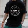 God Ls My Refuge Print Moto T-Shirt Motorrad Fans Summer Cotton Men Short Sleeve O-Neck Tee