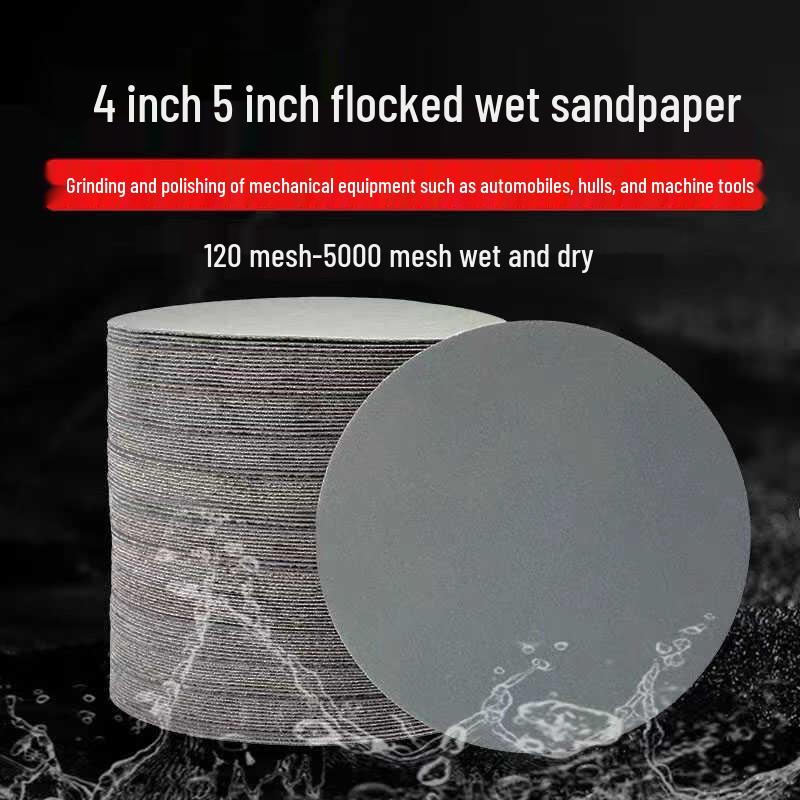 

Water-Resistant Self-Adhesive Sandpaper Discs, Wet & Dry, 4 & 5 , 3000/5000 Grit, Extra Fine Polishing Pads. 4 inch 9.7 cm 120 grit [20 pcs]