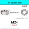 M14-30 304 Stainless Steel Fully Threaded Hex Head Screw Bolt