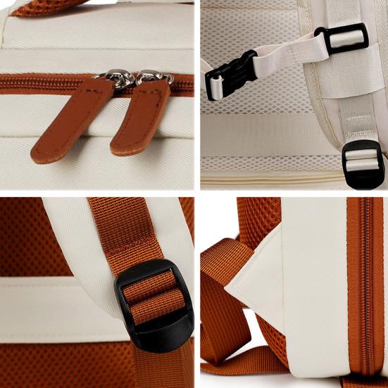 Expandable Backpack with Wet-Dry Pockets Anti-Theft Business Laptop Bag with USB Charging Port Dual Zippers Waterproof Travel Luggage Bag