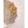 Yhpup Glossy Metal Daily Unusual Earrings Waterproof Personalized Stainless Steel Geometric Popular Jewelry Accessories
