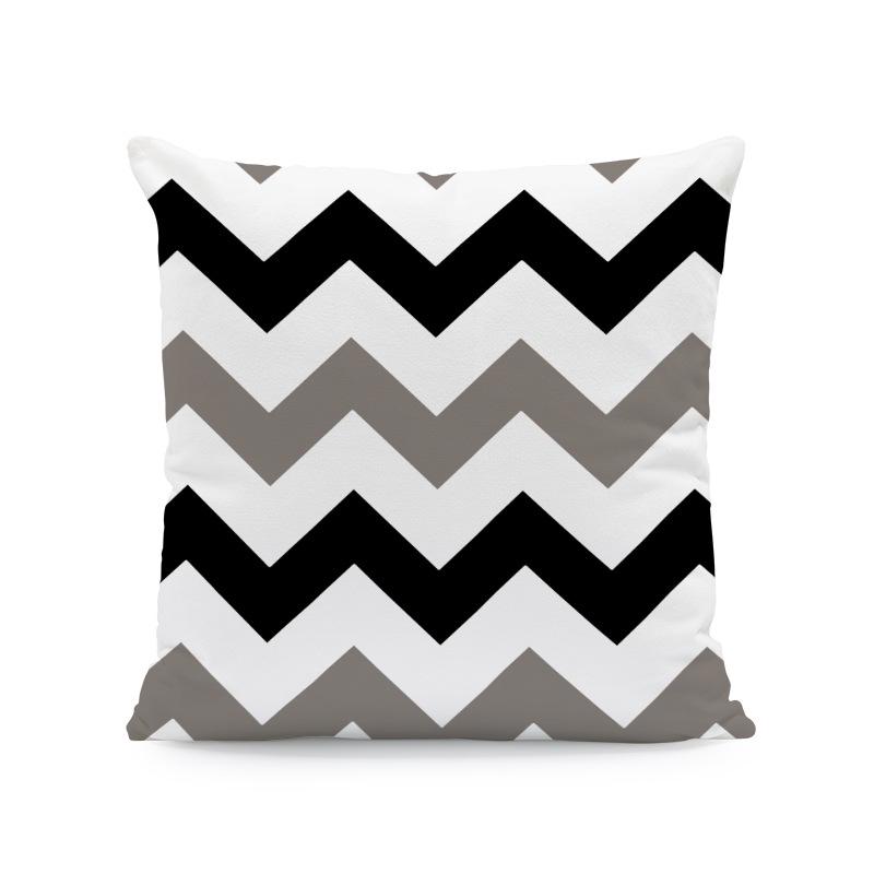 

Современная геометрическая абстрактная наволочка - Черно-бело-серая с надписями, с цветочным дизайном и стрелками, наволочка для подушки для домашнего декора 45*45cm (without pillow insert)