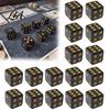 Tabletop Game Dice 5/10/15Pcs 16mm Black with Golden Dots, 6-Sided Acrylic Gaming Set, Classic Board Accessories