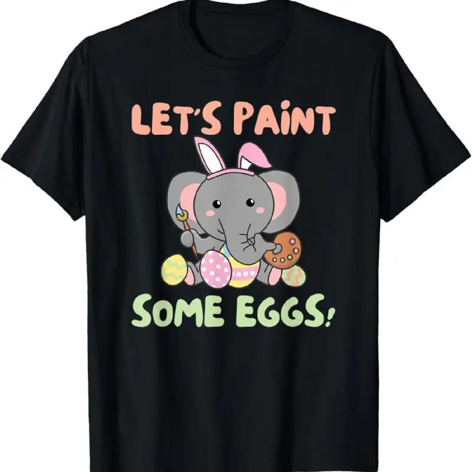 Happy Easter Sweet Elephant For With Eggs T Shirt XXXXXL разноцветный