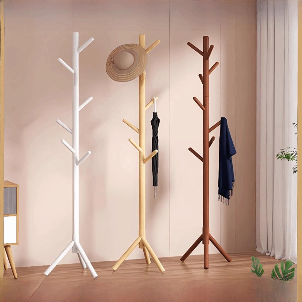 Space Saving Coat Rack 8 Hooks Clothes Drying Stand New Clothes Hanger  Room Organization