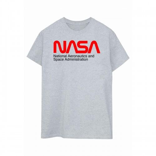 NASA Womens/Ladies Aeronautics And Space Cotton Boyfriend T-Shirt