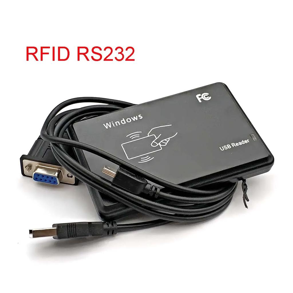 Brand New R21D Black RFID Proximity Sensor Smart ID Card Reader 125Khz EM4100 TK4100 EM Card Reader RS232 Interface