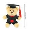 Pp Cotton Graduation Bear Doll With Doctor Hat Bear Animal Keychain  Boys Girls