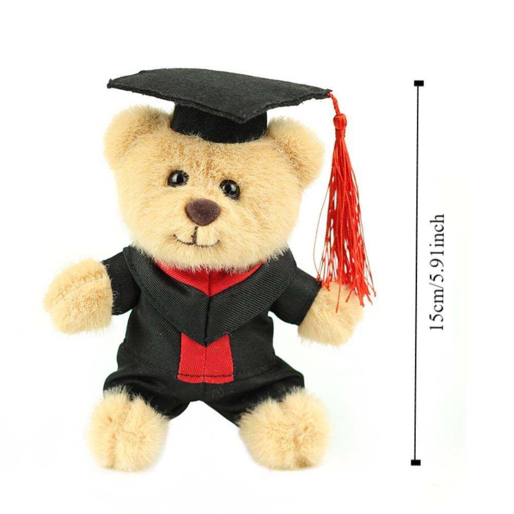 Pp Cotton Graduation Bear Doll With Doctor Hat Bear Animal Keychain  Boys Girls