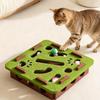 Interactive Cat Scratching Toy, Felt Cat Activity Center with Bell, Claw Grinding & Play Toy for Kittens and Adult Cats, Battery-Free