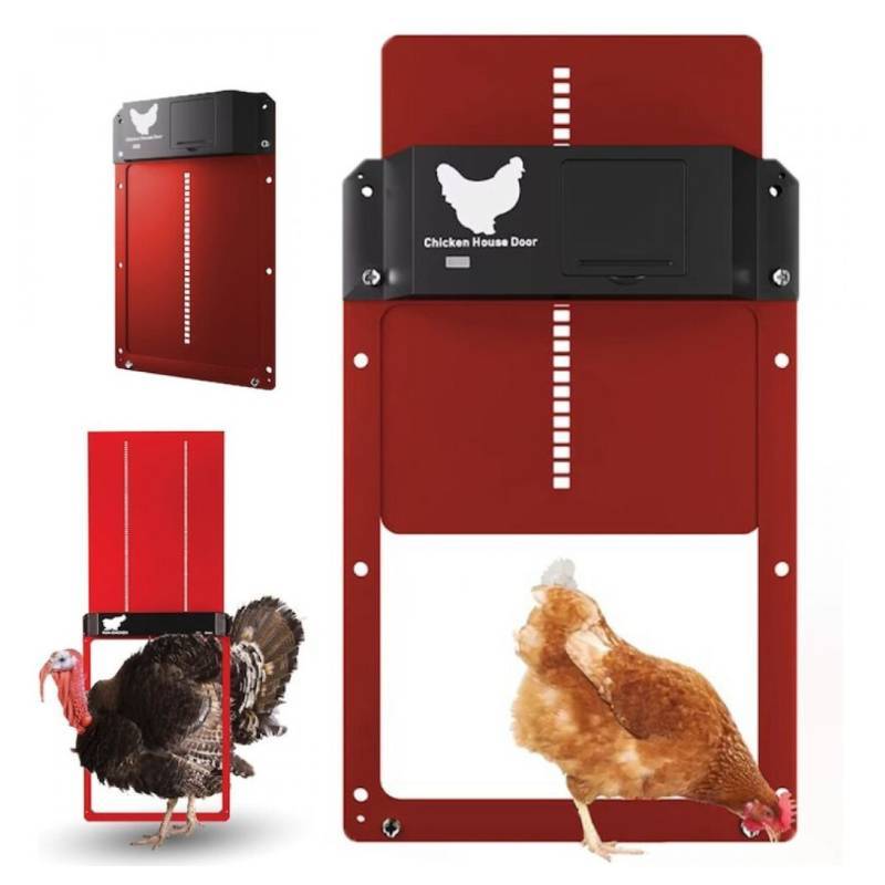 Aluminum Alloy Solar Chicken Coop Door With Infrared Light Sensing For Pet Safety