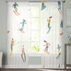 Ski Line Sport Tulle Curtains Living Room Kitchen Chiffon Curtain Bedroom Balcony Sheer Curtain Fashion Home Decor