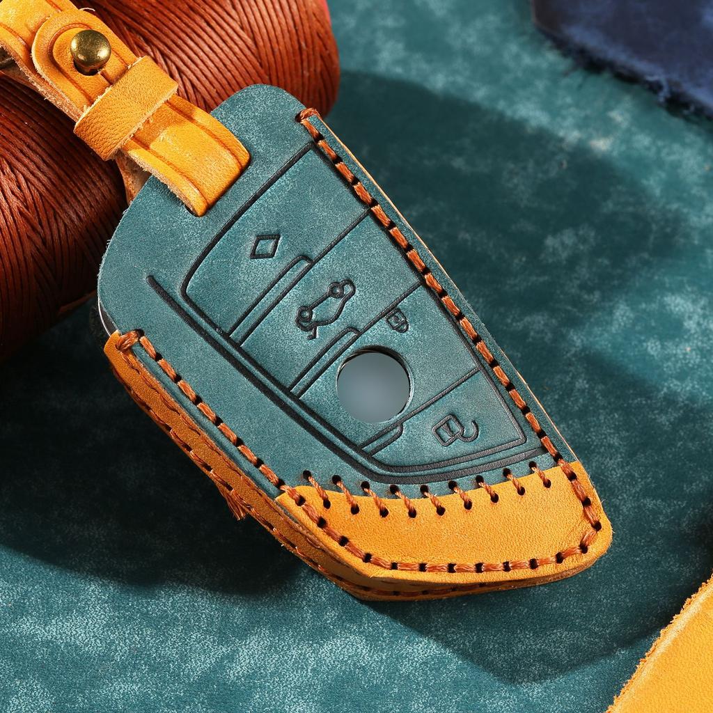 Leder Schlüsselhülle für BMW 5er 7er 1er 3er 3-Tasten x1x3x4x5x6525320li Autoschlüsselhülle