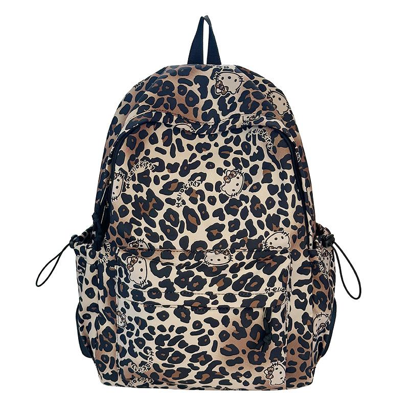 Schoolbag1011 Winter Trendy New Casual Large-capacity Leopard Print Lightweight Travel Backpack Student Schoolbag High-value Backpack