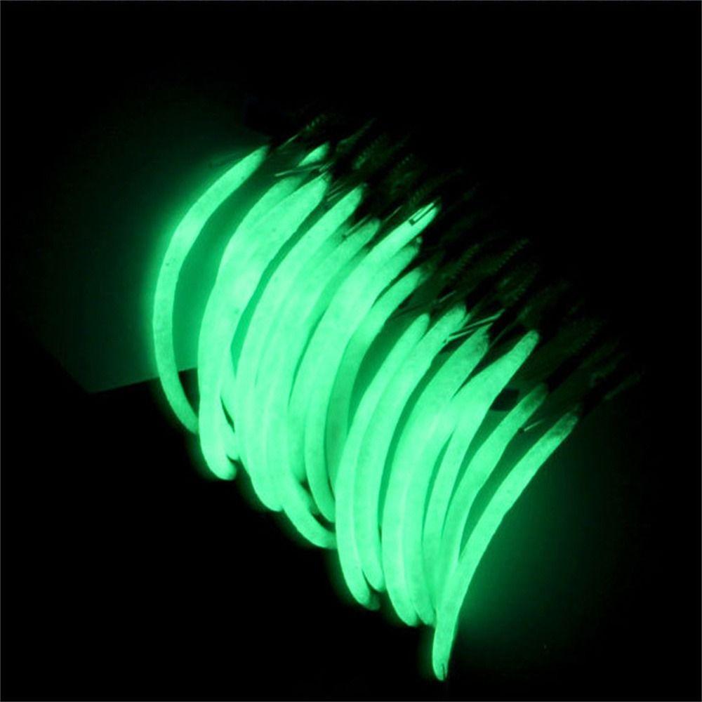 High Carbon Steel Glow Hook Barbed Fishing Hook with Line Luminous Fishing Hook  Outdoor Fish