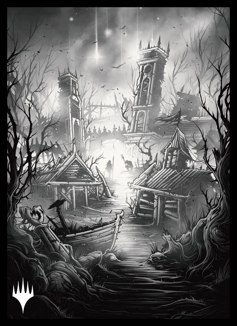 

Протекторы для карт The Gathering Players Card Sleeve Midnight Edition Magic Иништрад: Охота Вечная Ночь Болото (В) MTGS-189 чёрный