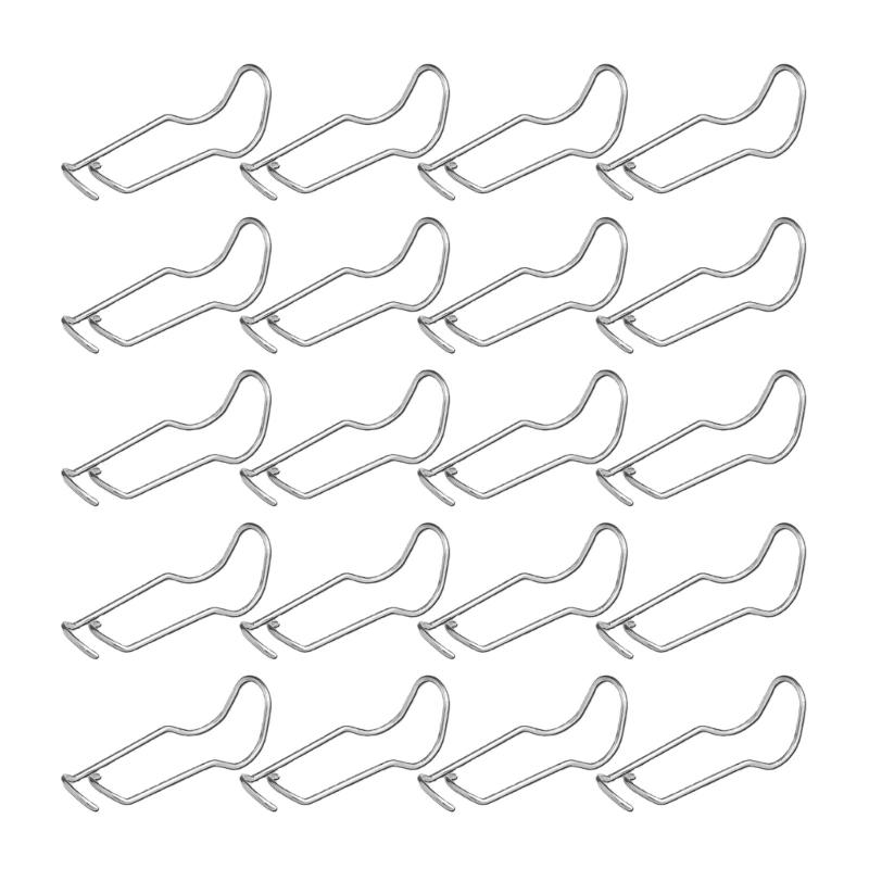 20Pcs Stainless Steel Garden Clips for Plant Support Fiber Rod Clamps Easy Installation Greenhouse Agriculture Use