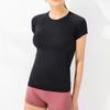 Quick Dry Seamless Sport T Shirt Women Solid Color Short Sleeve Yoga Shirt Running Fitness Gym Shirts Workout Tops