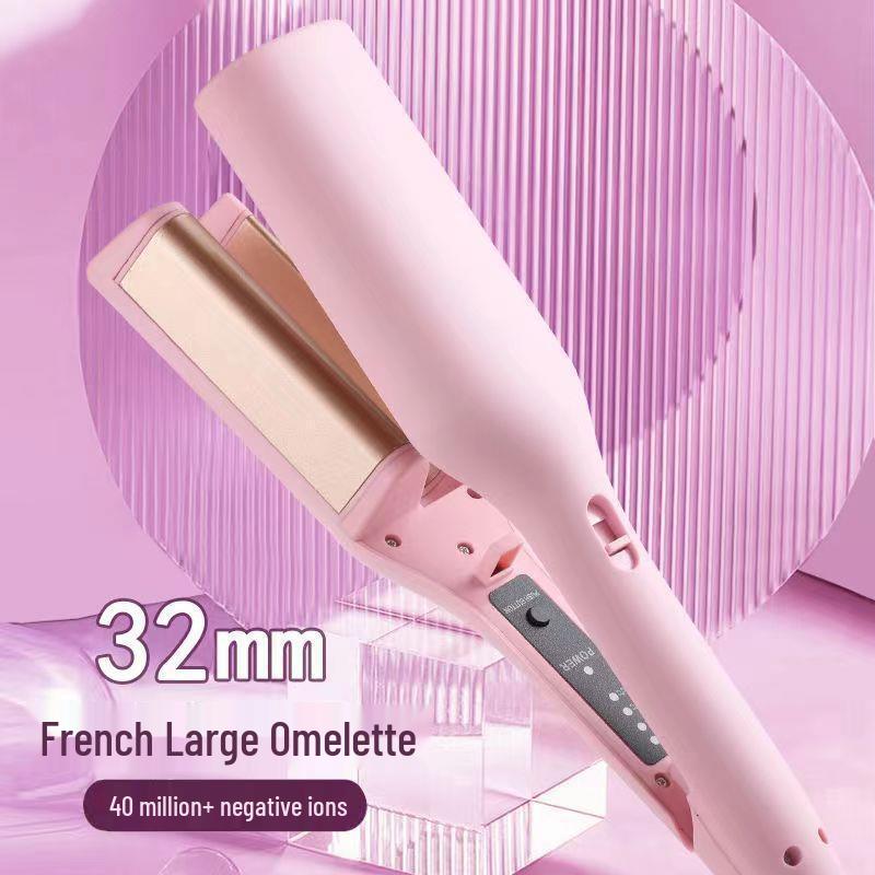 32mm French Egg Curling Iron - Water Ripple & Big Curl with Negative Ion Technology for No Hair Damage
