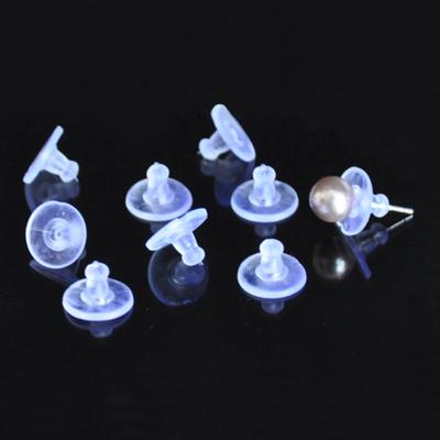 100Pcs Transparent Silicone Ear Stud Earring Backings Stopper Jewelry Accessory