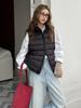 [] Short Stand-up Collar Ribs Cotton Vest Autumn and Winter New Women's Fashion Versatile Cotton Vest