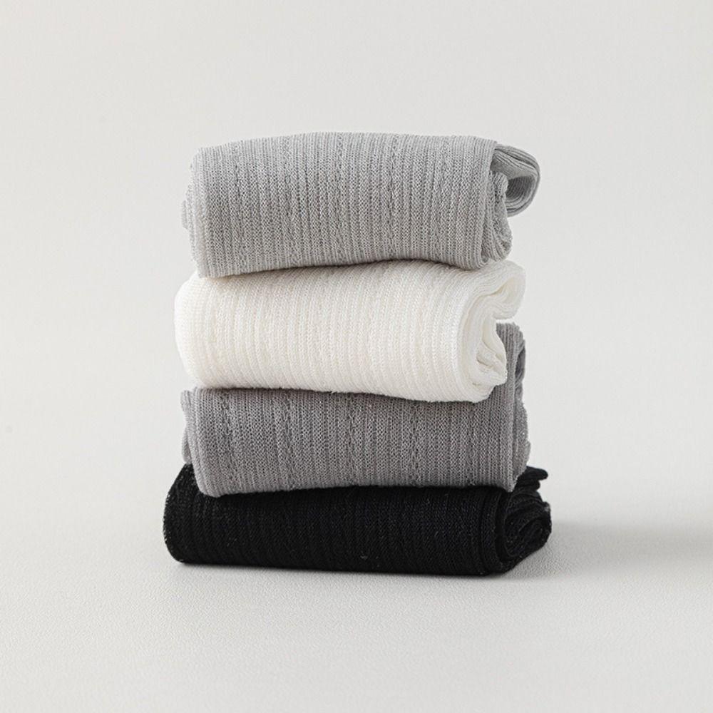 Ultra-thin JK Calf Mesh Socks Lolita Mid-tube Stocking Korean Ins Calf Long Socks  Women