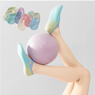 Farbverlauf Tie Dye Yoga Socken Damen Sommer Anti-Rutsch Professionelle Pilates Socken Indoor Tanz Fitness Sportsocken Damen