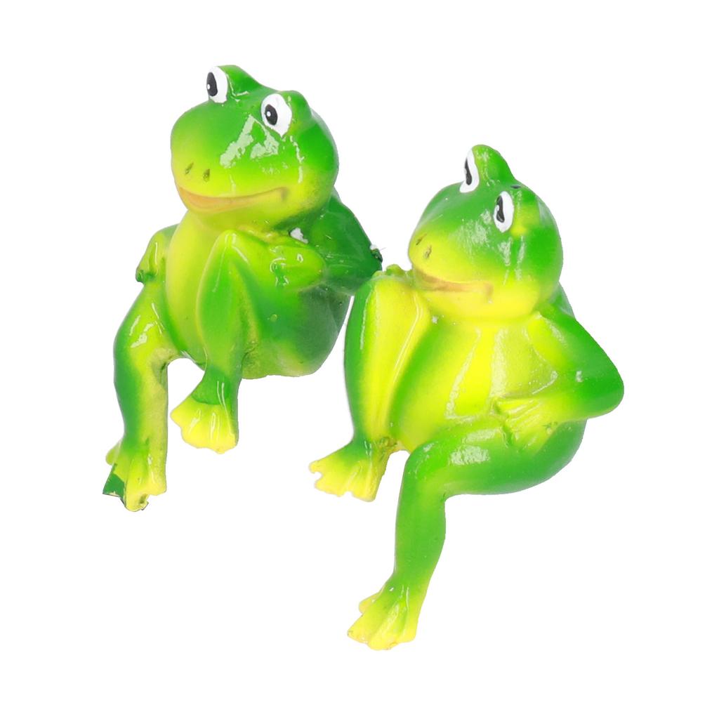 Froschdeko Handgefertigt Harz Mikro-Landschaft Langlebig Farbecht Geschenk Frosch Gartendeko für Zuhause