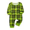Family Matching Christmas Print Pajama Set Long Sleeve Round Neck Top and Pants Loungewear