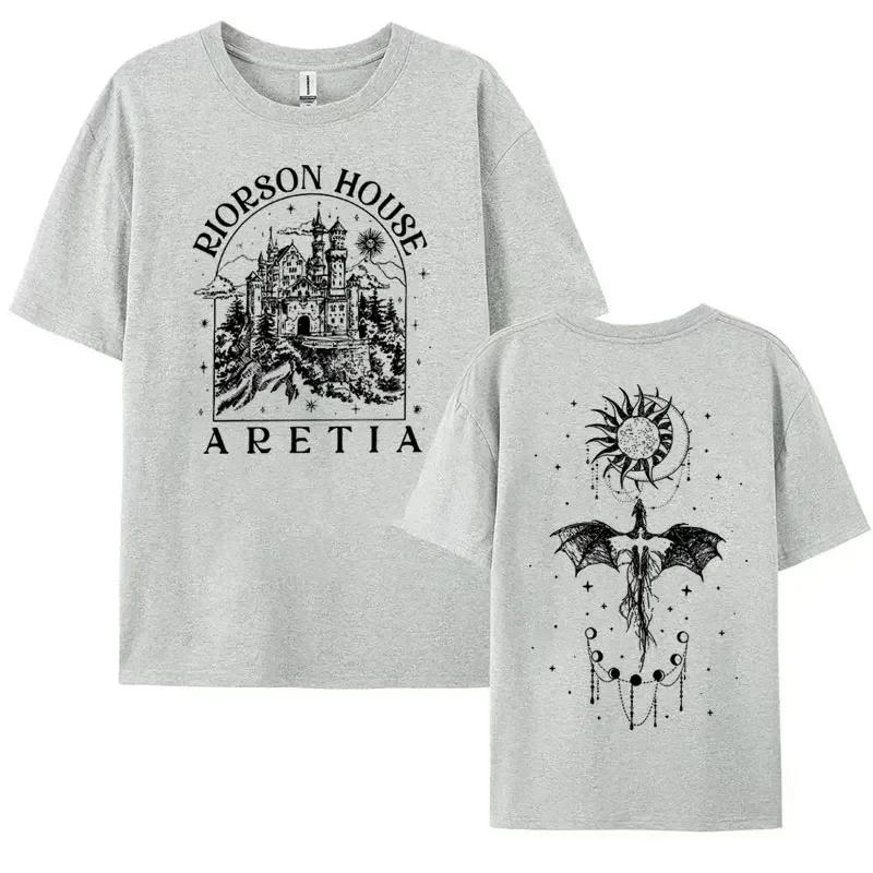 Xaden Riorson House Tshirt Iron Flame Dragon Rider Fourth Wing Emblem T Shirt Basgiath War Men Women Fashion Oversized Tshirts