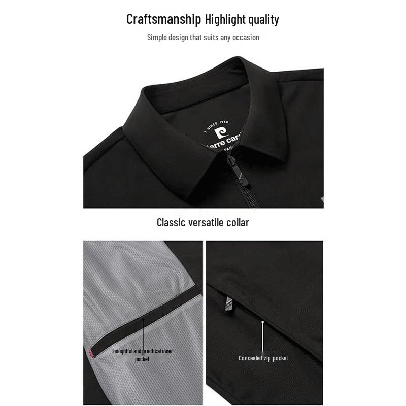 Pierre Cardin Leichte atmungsaktive Sonnenschutzjacke für Herren