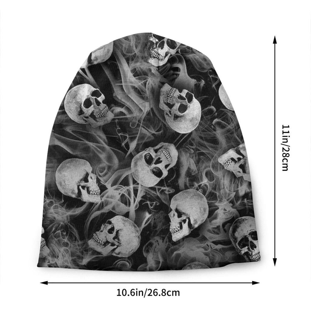 Horror Gothic Skeleton Death Skull Skullies Beanies Caps For Unisex Women Unisex Street Winter Warm Knitted Hat Adult Bonnet Hats