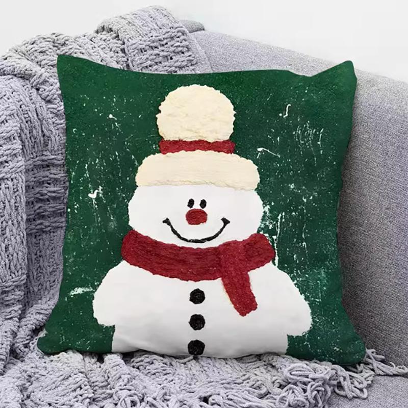 

Textured Christmas Tree Throw Pillow Cover, 3D Art Decor Cushion Case 16x16Inch