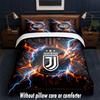 Set Biancheria da Letto Juventus FC Design 1 Copripiumino + 2 Federe Morbido Traspirante Biancheria da Letto per la Casa